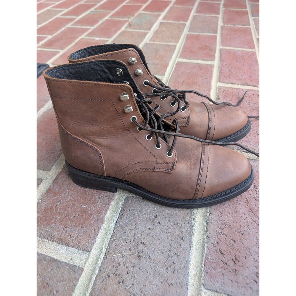 Thursday Boot Co. Captain Cap Toe Boots - Women's Size 8 - Brown Leather